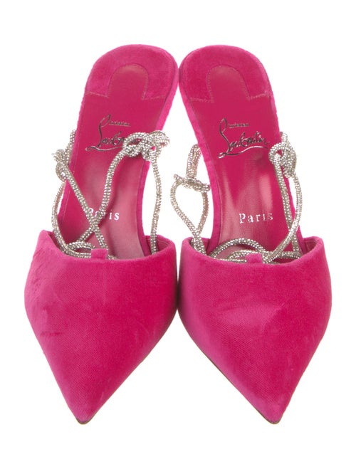 Christian Louboutin Velvet Printed Slingback Pumps