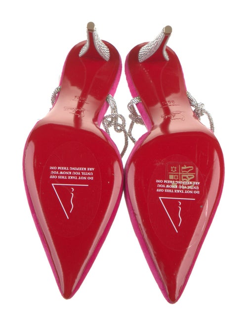 Christian Louboutin Velvet Printed Slingback Pumps