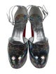 Christian Louboutin Patent Leather Crystal Embellishments D'Orsay Pumps