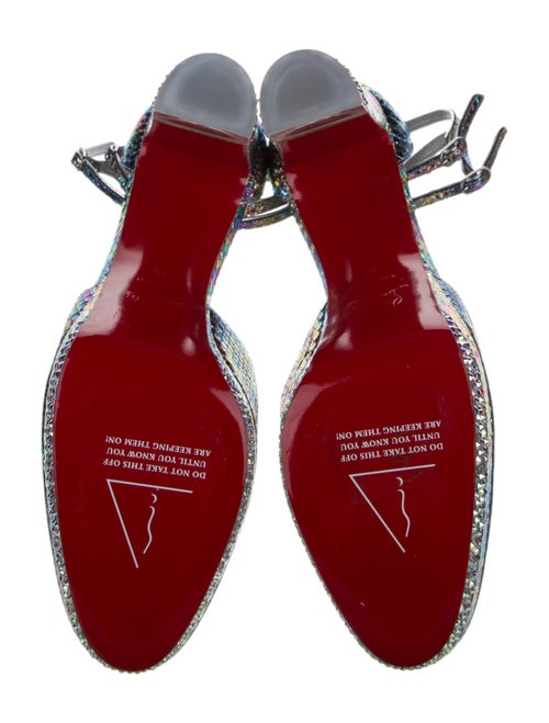 Christian Louboutin Patent Leather Crystal Embellishments D'Orsay Pumps