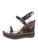 Christian Louboutin Patent Leather Printed Espadrilles