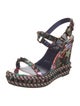 Christian Louboutin Patent Leather Printed Espadrilles