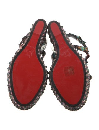 Christian Louboutin Patent Leather Printed Espadrilles