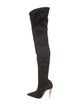 Christian Louboutin Satin Crystal Embellishments Sock Boots