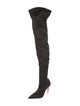 Christian Louboutin Satin Crystal Embellishments Sock Boots