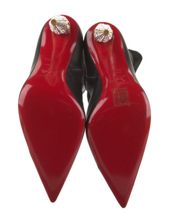 Christian Louboutin Satin Crystal Embellishments Sock Boots