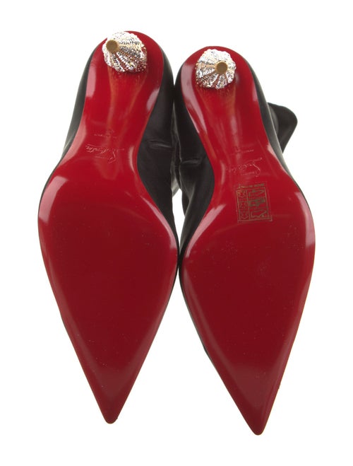 Christian Louboutin Satin Crystal Embellishments Sock Boots