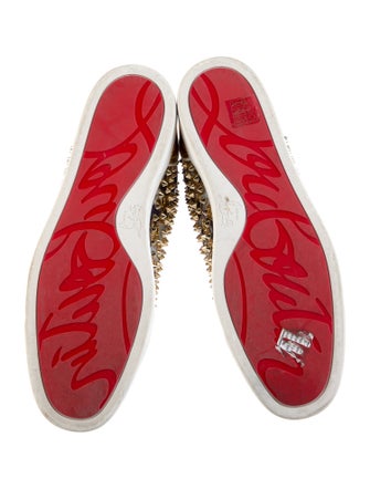 Christian Louboutin Spike Accents Leather Sneakers