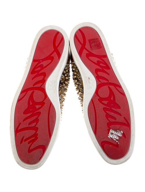 Christian Louboutin Spike Accents Leather Sneakers
