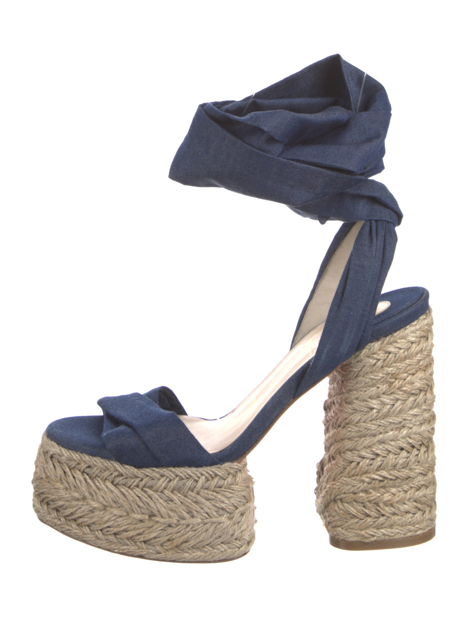 Christian Louboutin Denim Colorblock Pattern Espadrilles