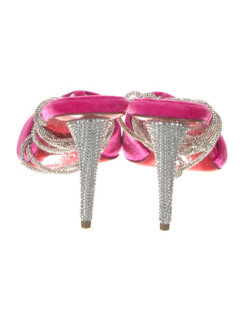 Christian Louboutin Velvet Crystal Embellishments Slingback Pumps