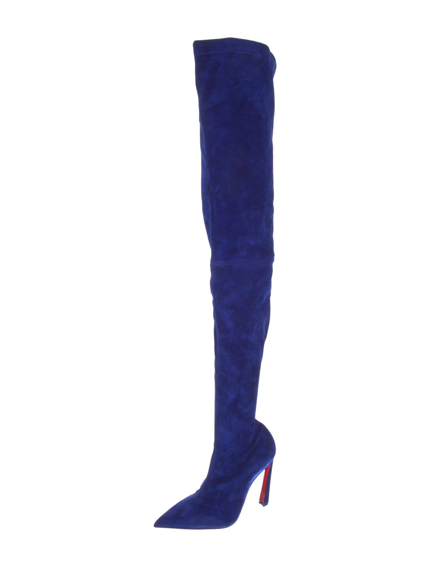 Christian Louboutin Suede Printed Sock Boots