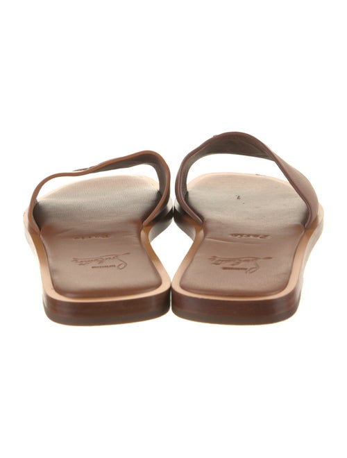 Christian Louboutin Leather Embroidered Accent Slides