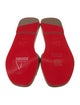 Christian Louboutin Leather Embroidered Accent Slides