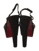 Christian Louboutin Suede Crystal Embellishments Slingback Sandals