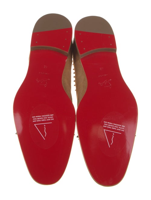 Christian Louboutin Suede Studded Accents Chelsea Boots