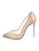 Christian Louboutin Mesh Crystal Embellishments Pumps
