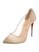 Christian Louboutin Mesh Crystal Embellishments Pumps