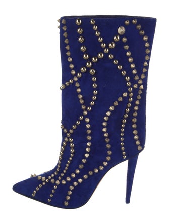 Christian Louboutin Suede Printed Boots