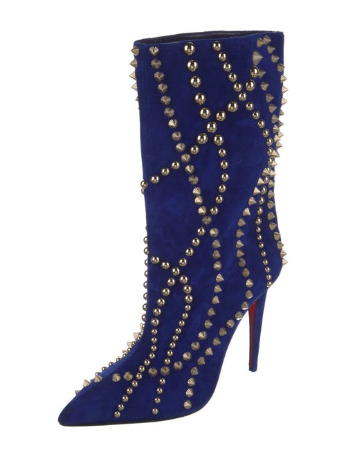 Christian Louboutin Suede Printed Boots