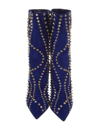 Christian Louboutin Suede Printed Boots