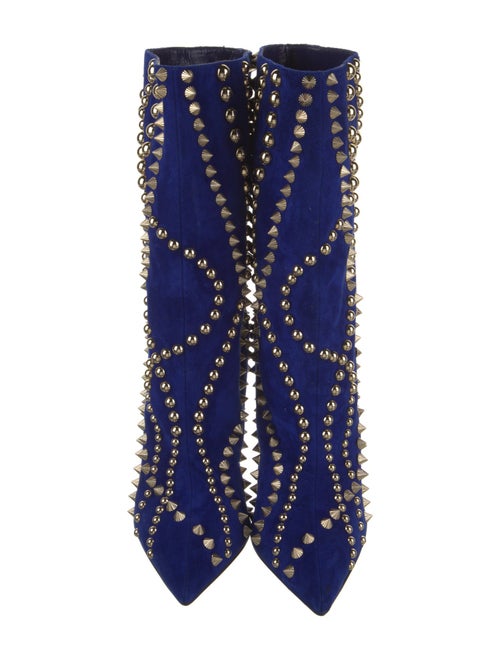 Christian Louboutin Suede Printed Boots