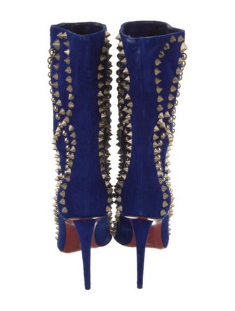 Christian Louboutin Suede Printed Boots