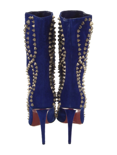 Christian Louboutin Suede Printed Boots