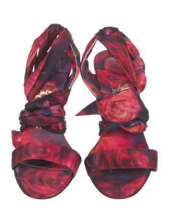 Christian Louboutin Floral Print Sandals
