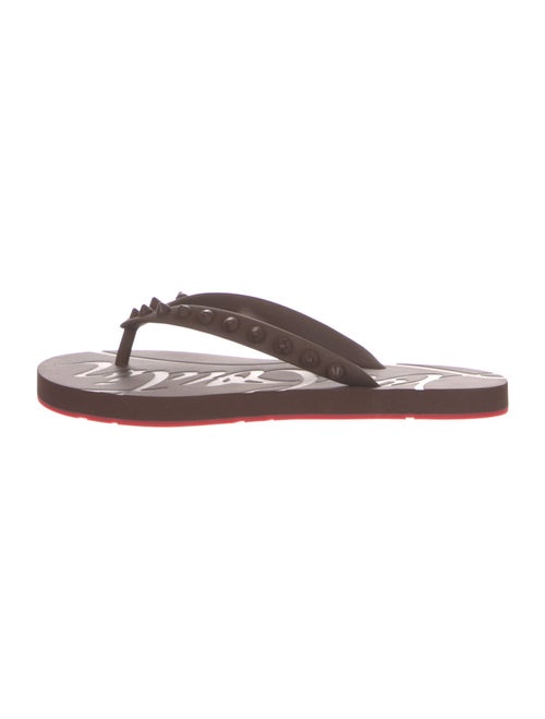 Christian Louboutin Rubber Studded Accents Flip Flops