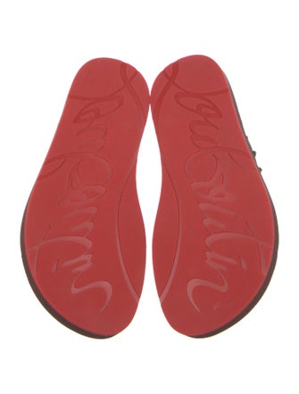 Christian Louboutin Rubber Studded Accents Flip Flops