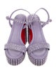 Christian Louboutin Suede Crystal Embellishments Sandals