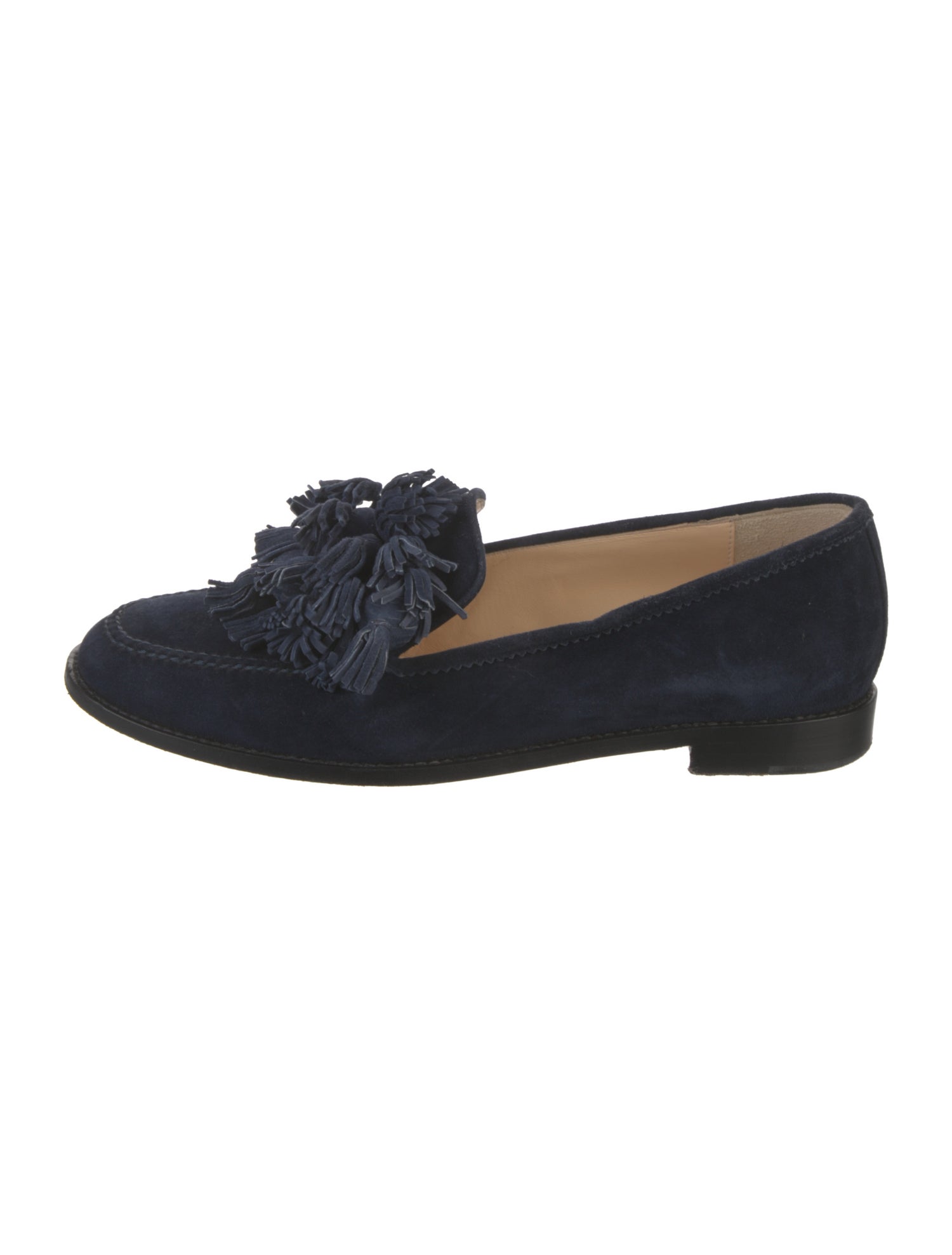 Christian Louboutin Suede Tassel Accents Loafers