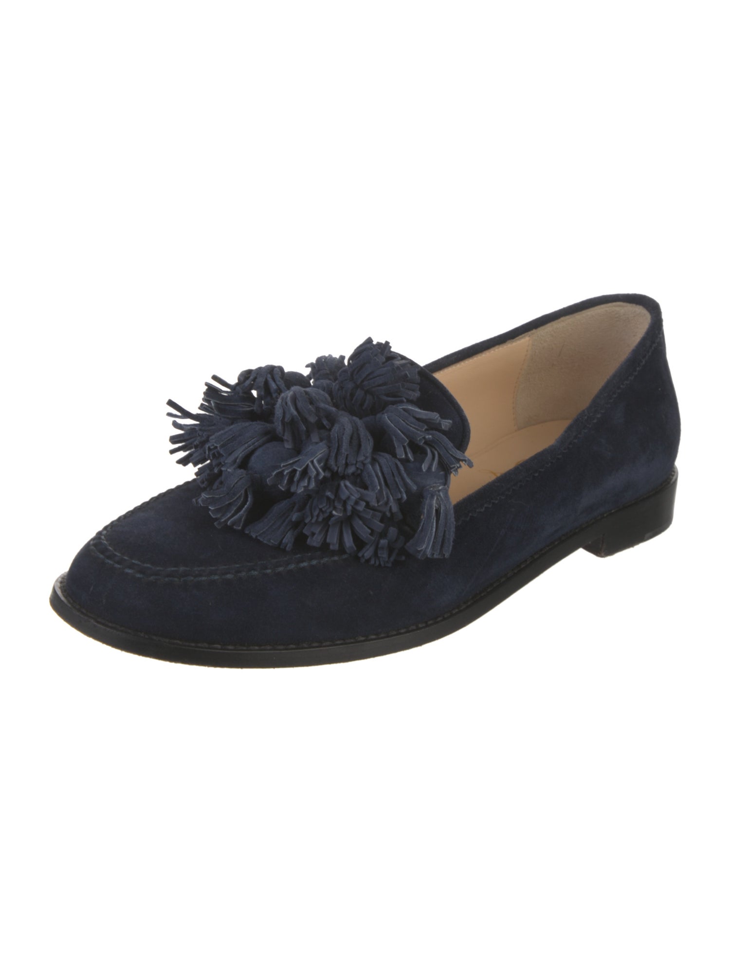 Christian Louboutin Suede Tassel Accents Loafers