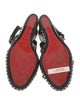 Christian Louboutin Leather Crystal Embellishments Slingback Sandals