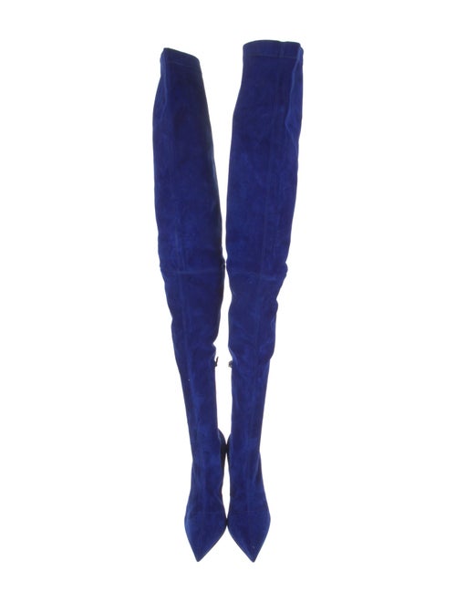 Christian Louboutin Suede Printed Sock Boots