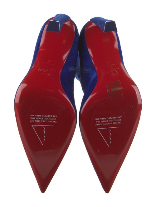 Christian Louboutin Suede Printed Sock Boots
