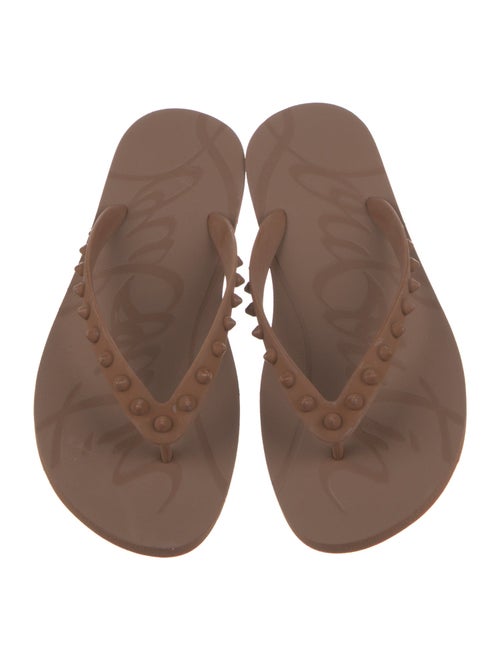 Christian Louboutin Rubber Studded Accents Flip Flops