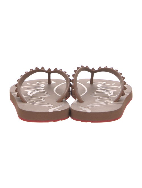 Christian Louboutin Rubber Studded Accents Flip Flops