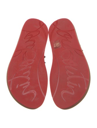 Christian Louboutin Rubber Studded Accents Flip Flops