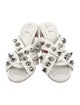 Christian Louboutin Leather Studded Accents Slides