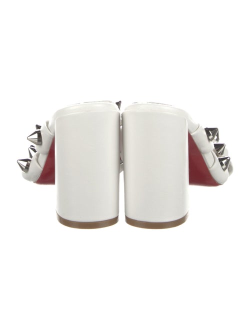 Christian Louboutin Leather Studded Accents Slides