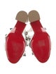 Christian Louboutin Leather Studded Accents Slides