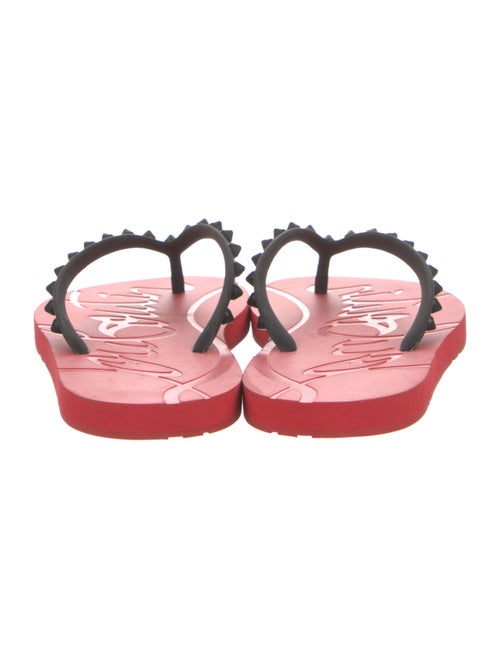 Christian Louboutin Rubber Studded Accents Flip Flops