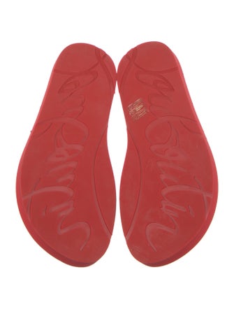 Christian Louboutin Rubber Studded Accents Flip Flops