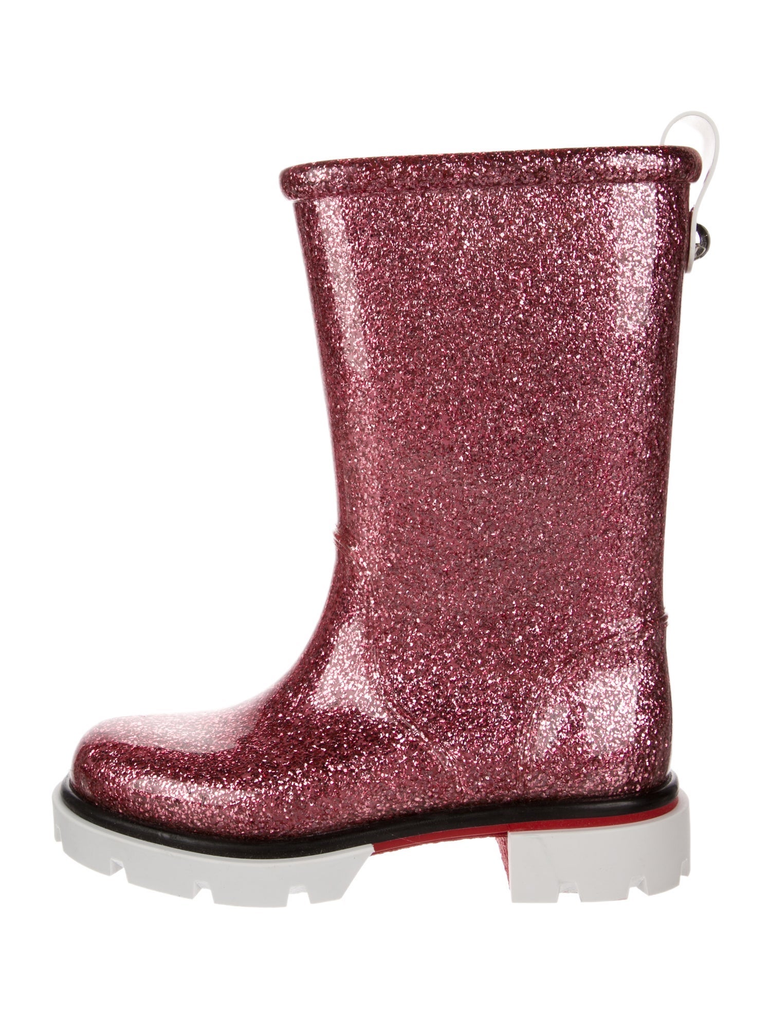 Christian Louboutin Girls' Glitter Rain Boots