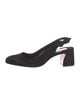 Christian Louboutin Suede Slingback Pumps