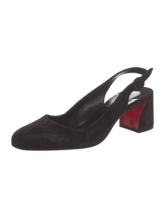 Christian Louboutin Suede Slingback Pumps