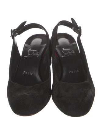 Christian Louboutin Suede Slingback Pumps