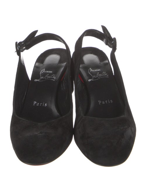 Christian Louboutin Suede Slingback Pumps